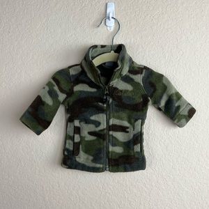 Cabela’s fleece camo jacket zip up size 0-3 months